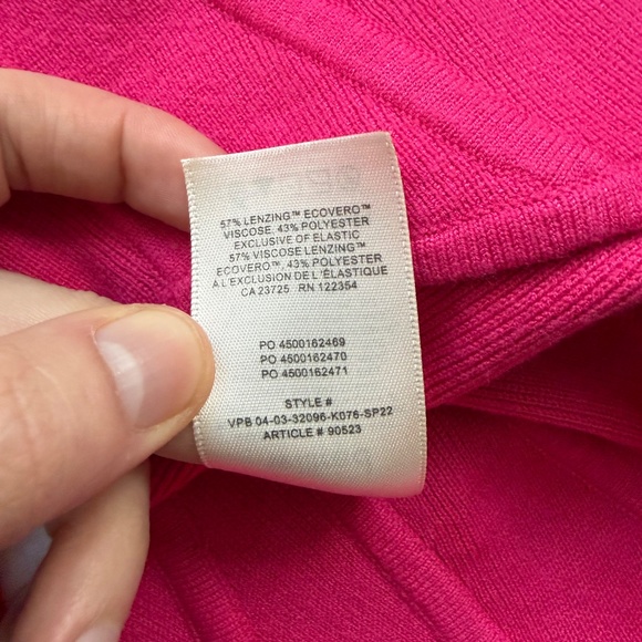 Wilfred Aritzia Natalie Knit Square-Neck Bustier Crop Tank Top Pink Size Medium - Picture 5 of 8